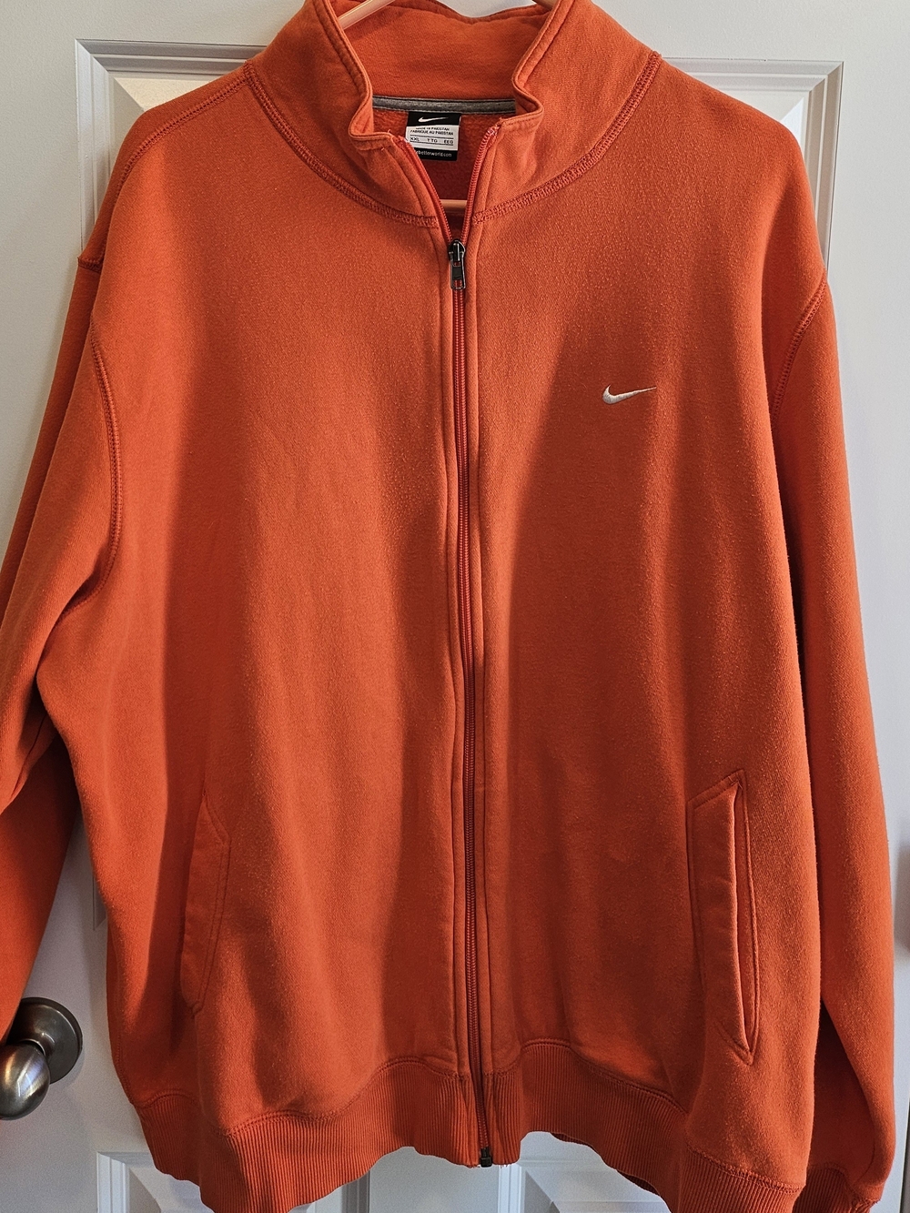 Nike Men’s Orange Zip-Front Performance Jacket